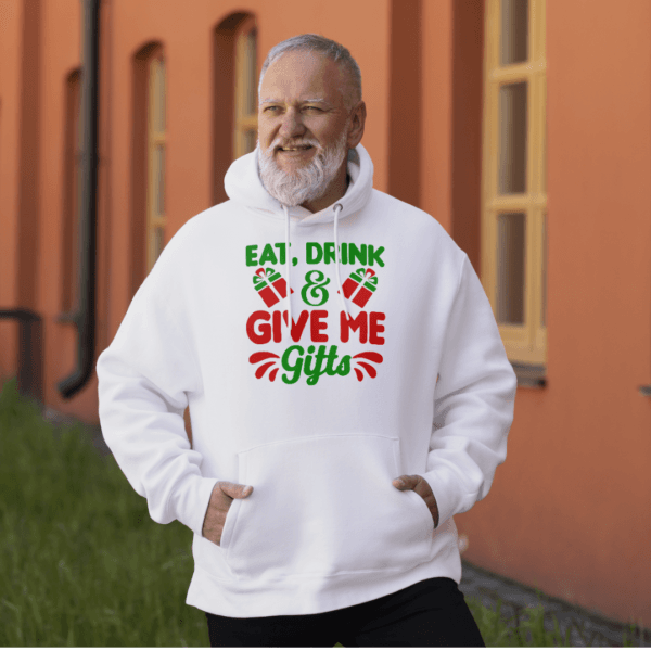 christmas eat drink give me gifts svg