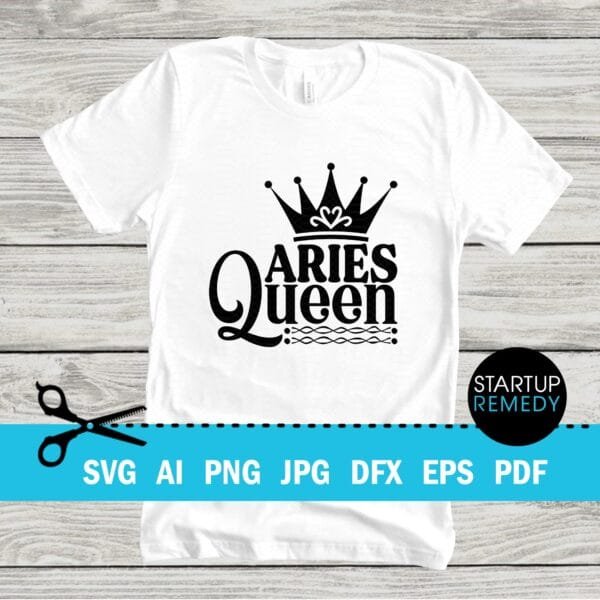 Aries Queen Zodiac Sign SVG