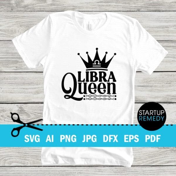 Libra Queen Zodiac Sign SVG