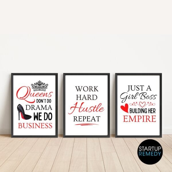 Entrepreneur Wall Art: Business, Hustle, Girl Boss, Queens - Image 2