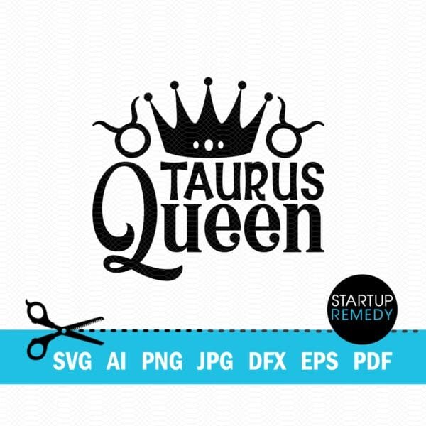 Taurus Queen Zodiac Sign SVG - Image 2