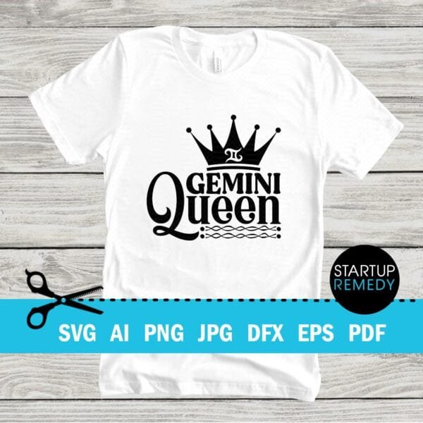 Gemini Queen Zodiac Sign SVG