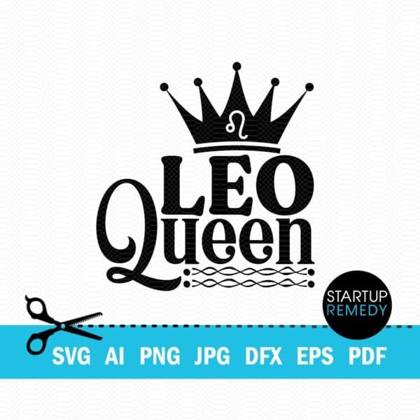 Leo Queen Zodiac Sign SVG - Image 2