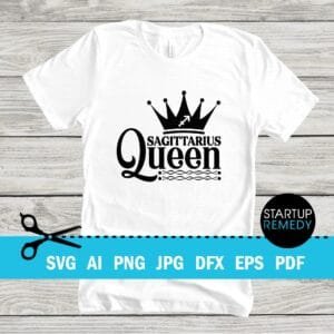 Sagittarius Queen Zodiac Sign SVG