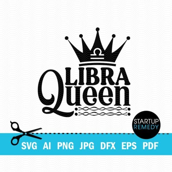 Libra Queen Zodiac Sign SVG - Image 2