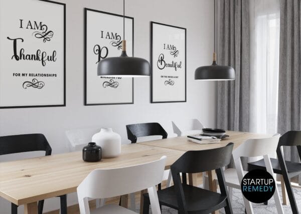 Inspirational Affirmation Wall Art Collection: Set of 6 Prints - Image 3