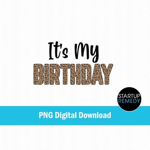 Its My Birthday Leopard Png - Image 2