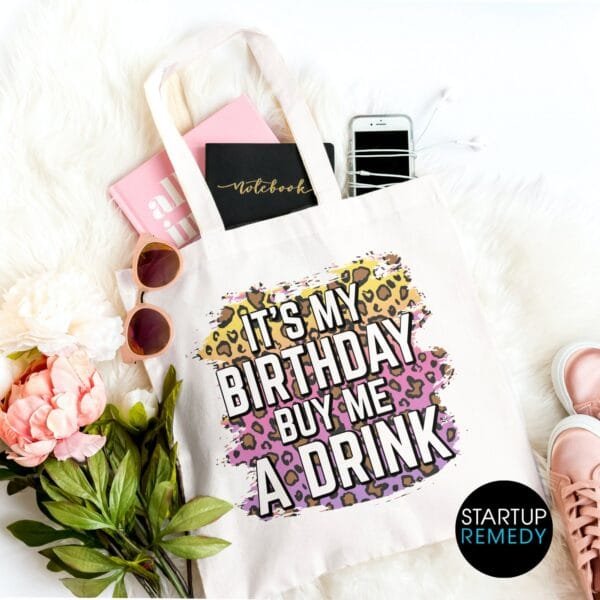 Its My Birthday Buy Me A Drink Leopard Print PNG - Image 3