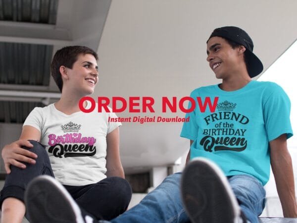 20 Birthday Queen Matching T-Shirt Designs - Image 6