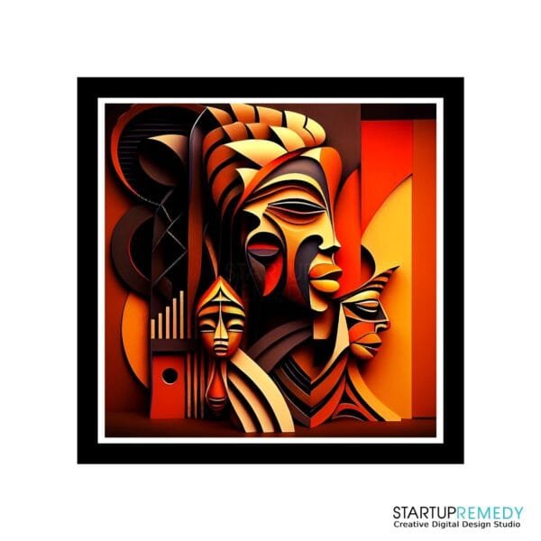 African Infusion: Black Wall Art - Image 2