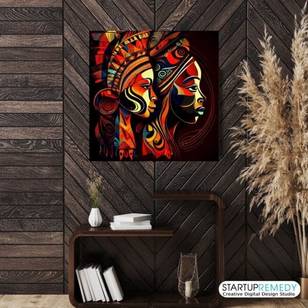 Powerful Bond: Black Wall Art - Image 3