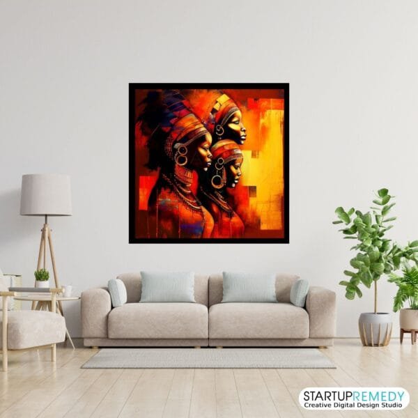 African Ties: Black Wall Art