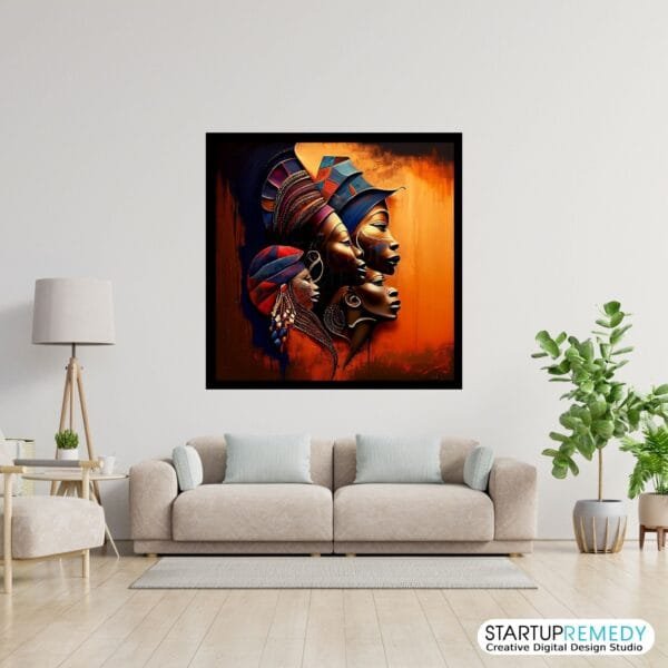 African Matriarchs: Black Wall Art