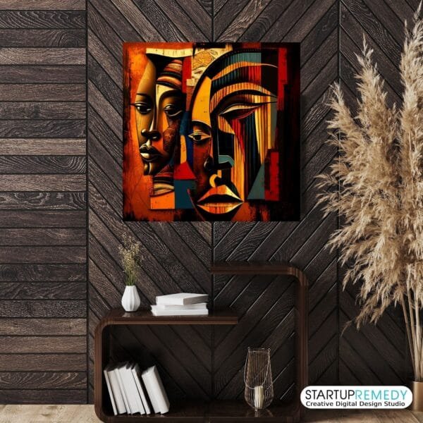 Hidden Faces: Black Wall Art - Image 3