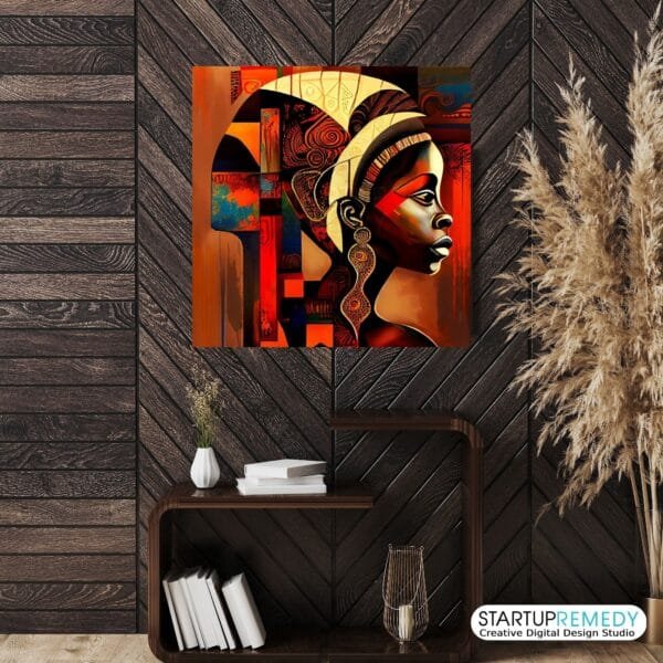 Gaze of Strength: Black Wall Art - Image 3
