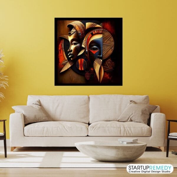 Evolving Unity: Black Wall Art - Image 4