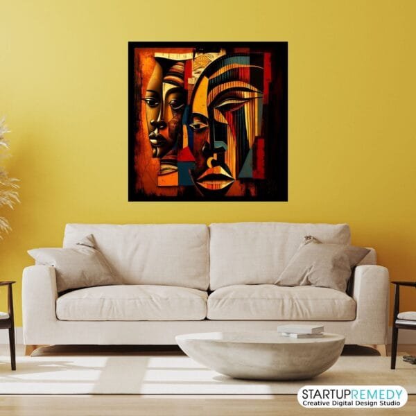 Hidden Faces: Black Wall Art - Image 4