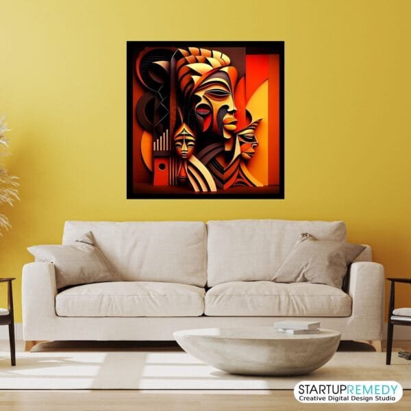 African Infusion: Black Wall Art - Image 4