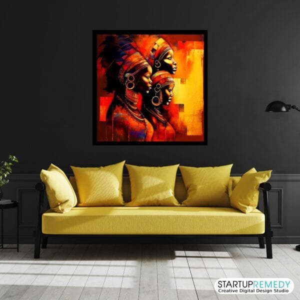 African Ties: Black Wall Art - Image 7