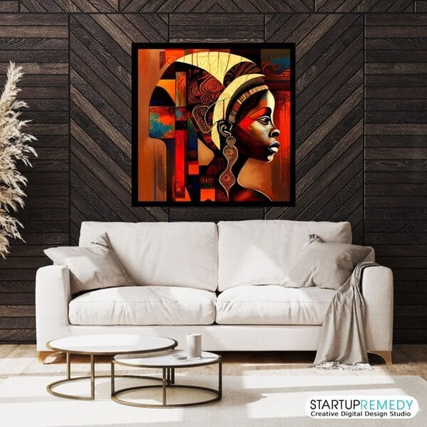 Gaze of Strength: Black Wall Art - Image 5