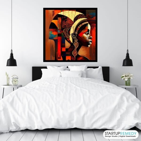 Gaze of Strength: Black Wall Art - Image 6