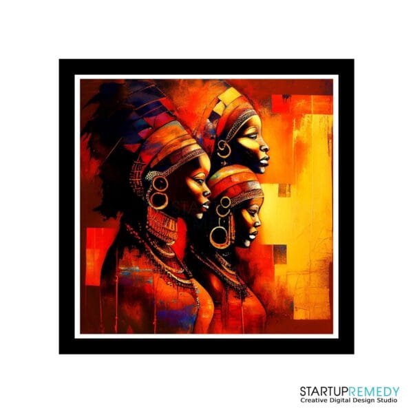 African Ties: Black Wall Art - Image 2