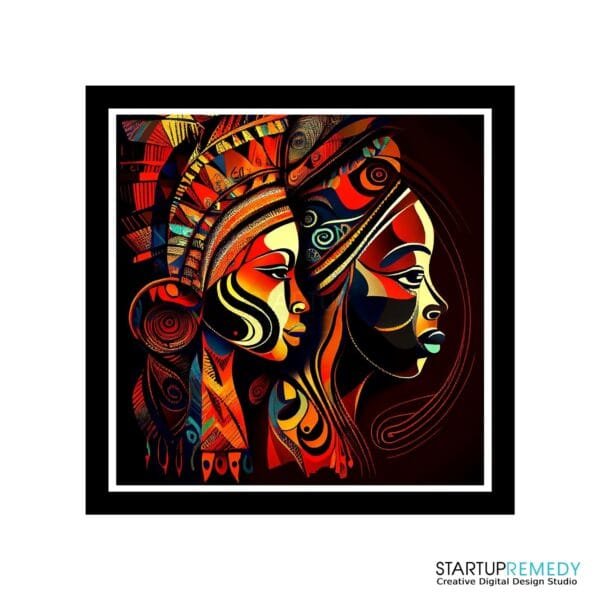 Powerful Bond: Black Wall Art - Image 2