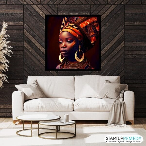 Nubian Queen: Black Wall Art - Image 4