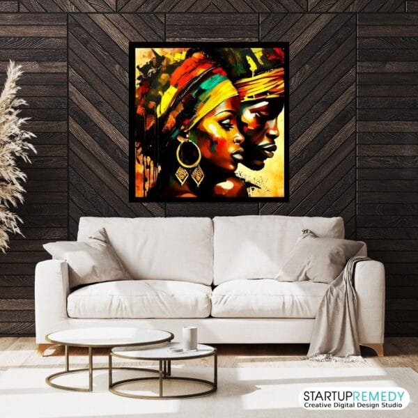Serious Connection: Black Wall Art - Image 4
