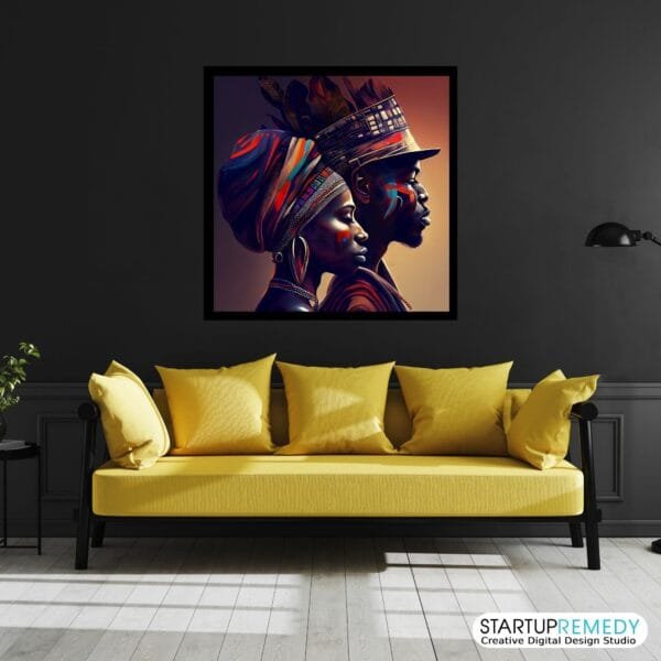 Soulful Connection: Black Wall Art - Image 6