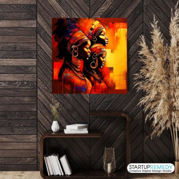 African Ties: Black Wall Art - Image 5