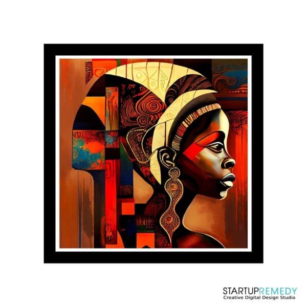 Gaze of Strength: Black Wall Art - Image 2