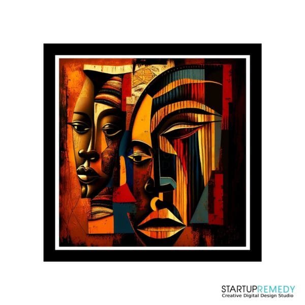 Hidden Faces: Black Wall Art - Image 2