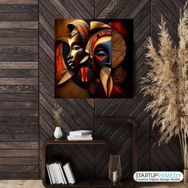 Evolving Unity: Black Wall Art - Image 3