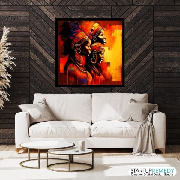 African Ties: Black Wall Art - Image 3