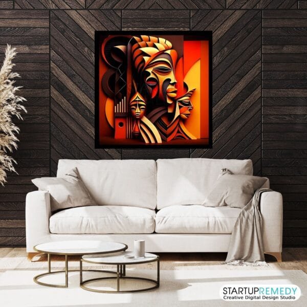 African Infusion: Black Wall Art - Image 3
