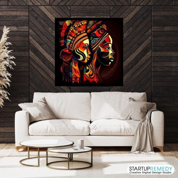 Powerful Bond: Black Wall Art - Image 5