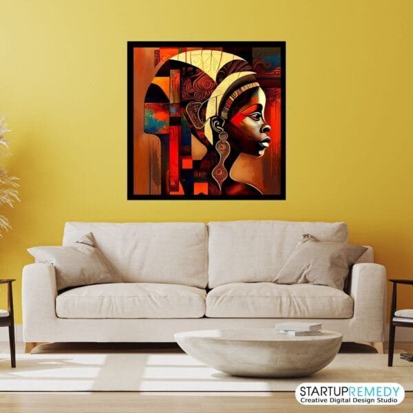 Gaze of Strength: Black Wall Art - Image 4