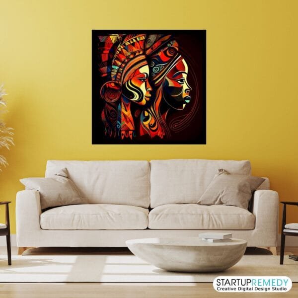 Powerful Bond: Black Wall Art - Image 4
