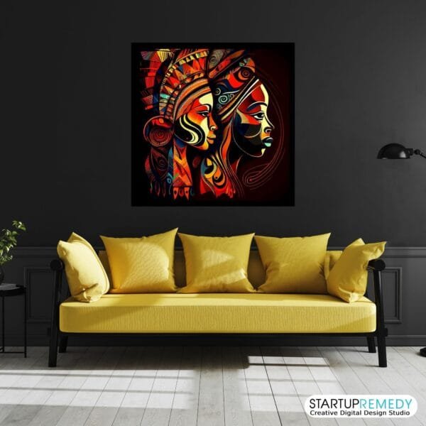Powerful Bond: Black Wall Art - Image 7