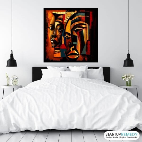 Hidden Faces: Black Wall Art - Image 6