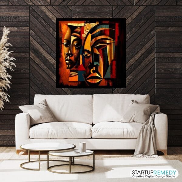 Hidden Faces: Black Wall Art - Image 7