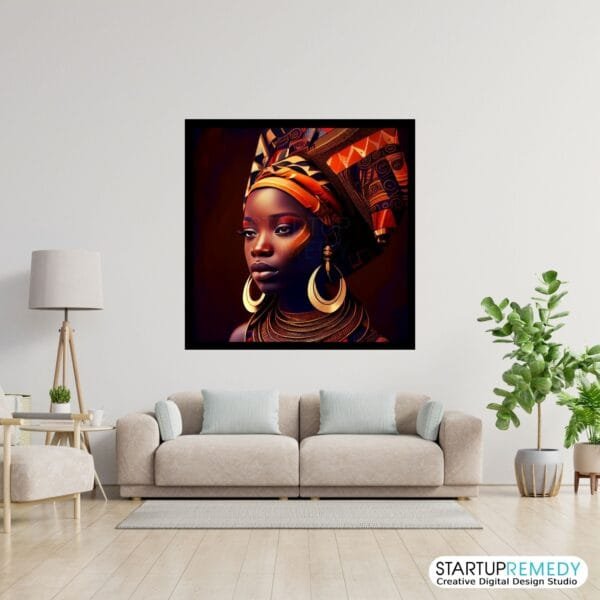Nubian Queen: Black Wall Art