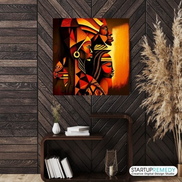 African Reverence: Black Wall Art - Image 3
