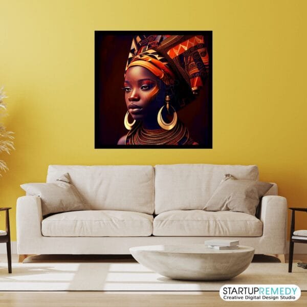 Nubian Queen: Black Wall Art - Image 5