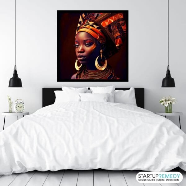 Nubian Queen: Black Wall Art - Image 7
