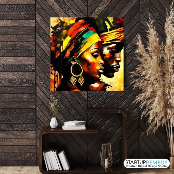 Serious Connection: Black Wall Art - Image 3